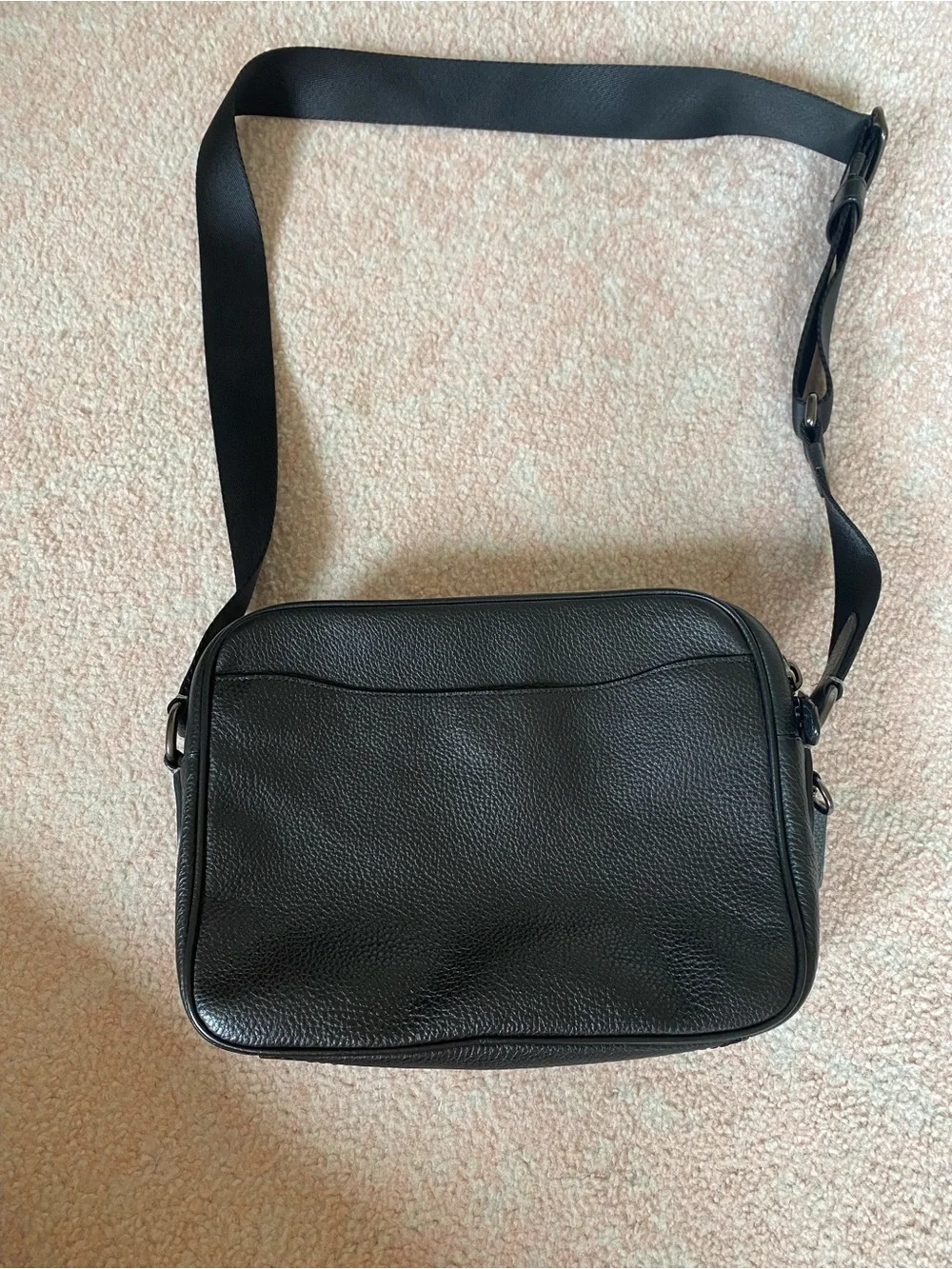 Coach Women’s Black Leather Crossbody Bag - Sleek Everyday Carry
